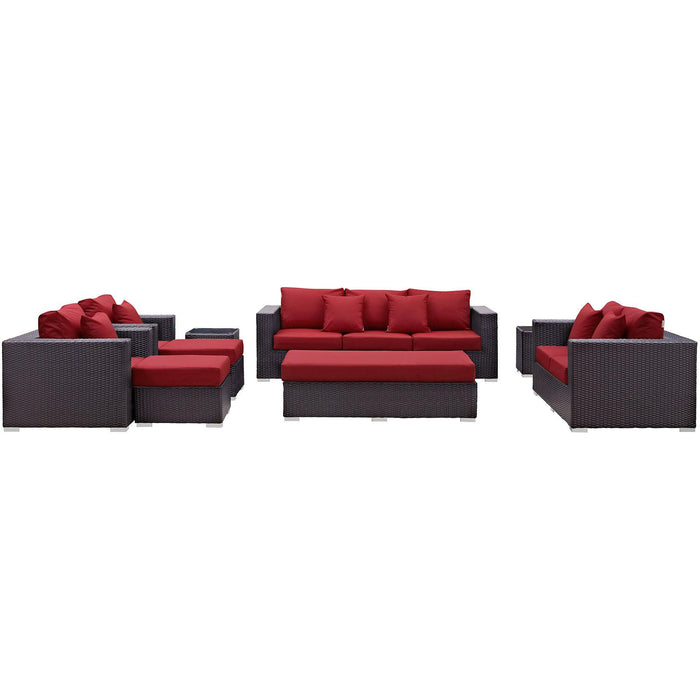 Convene 9 Piece Outdoor Patio Sofa Set