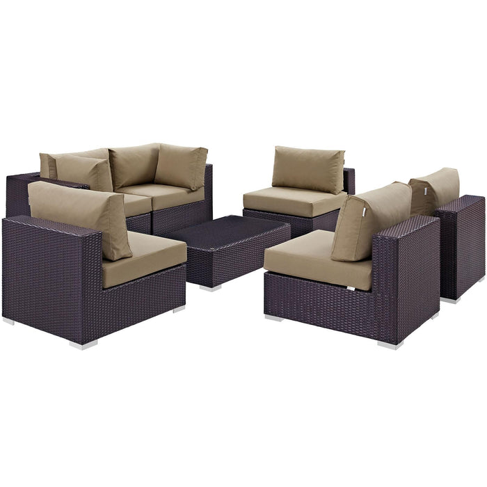 Convene 7 Piece Outdoor Patio Sectional Set