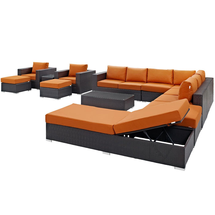 Convene 12 Piece Outdoor Patio Sectional Set