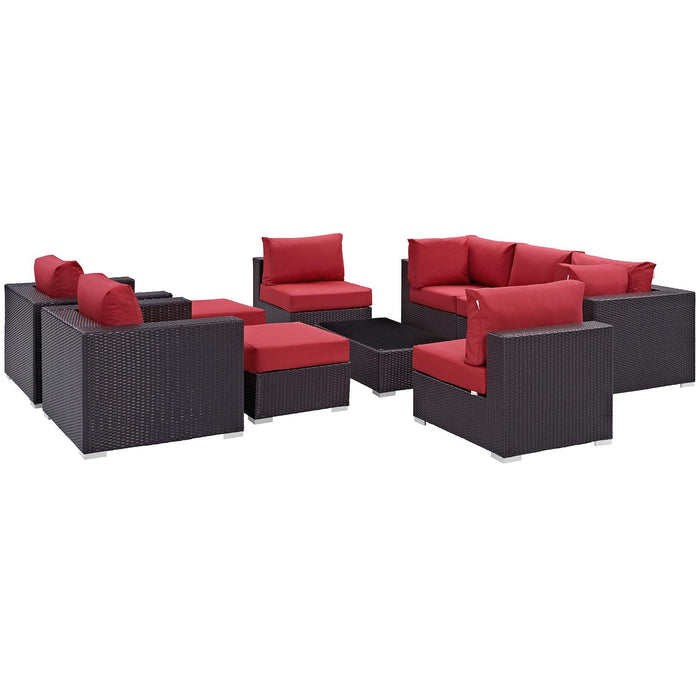 Convene 10 Piece Outdoor Patio Sectional Set