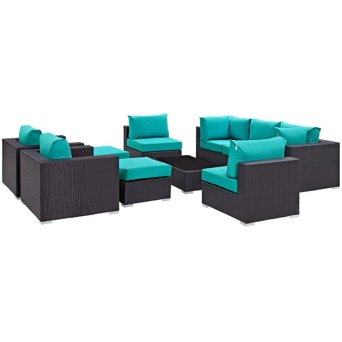 Convene 10 Piece Outdoor Patio Sectional Set