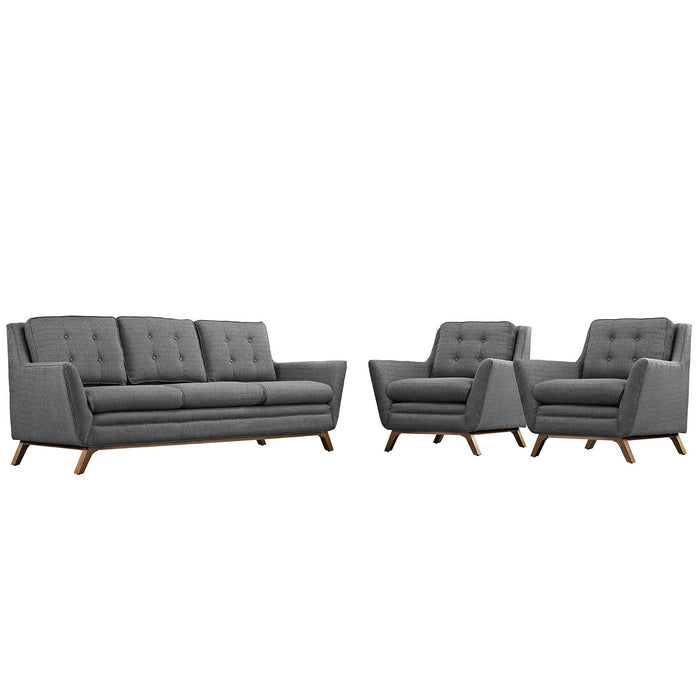 Beguile 3 Piece Upholstered Fabric Living Room Set