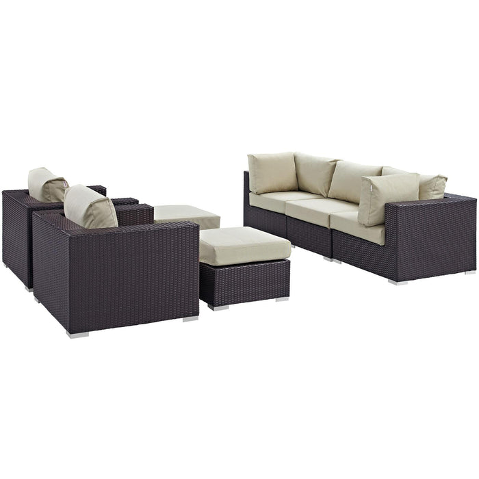 Convene 7 Piece Outdoor Patio Sectional Set