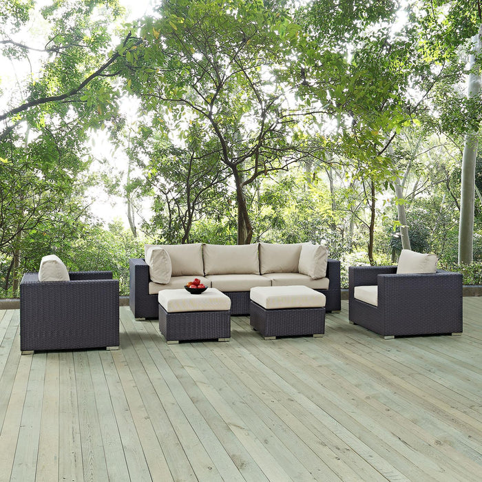 Convene 7 Piece Outdoor Patio Sectional Set