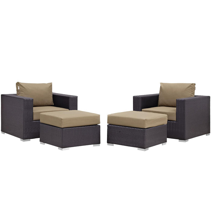 Convene 4 Piece Outdoor Patio Sectional Set