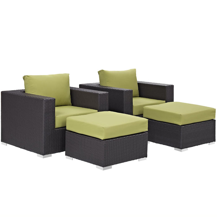 Convene 4 Piece Outdoor Patio Sectional Set