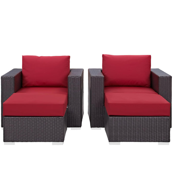 Convene 4 Piece Outdoor Patio Sectional Set