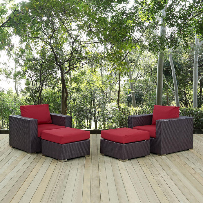 Convene 4 Piece Outdoor Patio Sectional Set