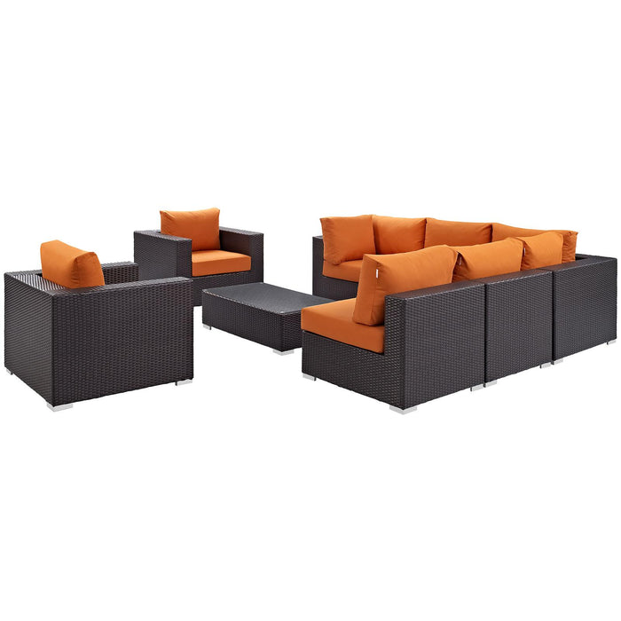 Convene 8 Piece Outdoor Patio Sectional Set