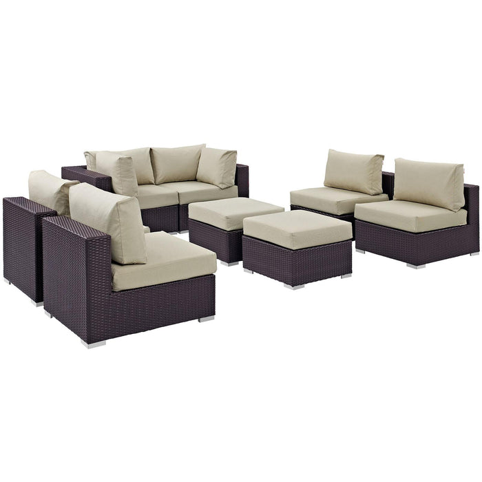 Convene 8 Piece Outdoor Patio Sectional Set