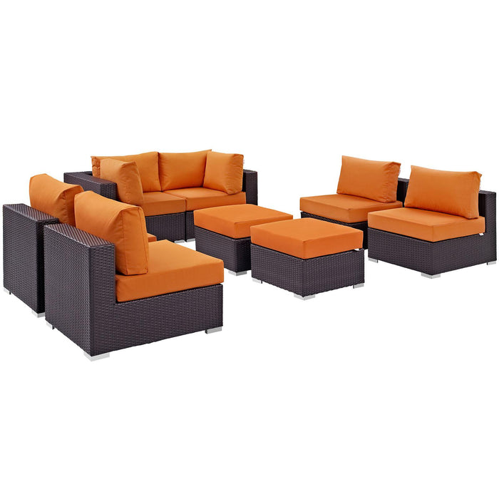 Convene 8 Piece Outdoor Patio Sectional Set