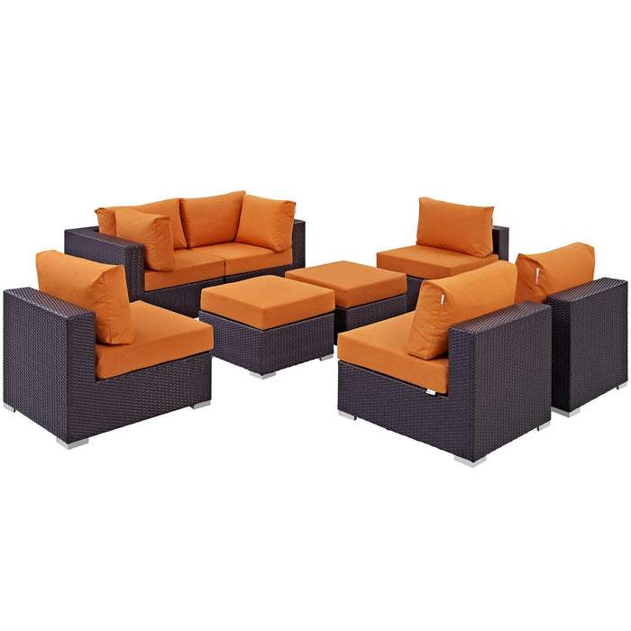 Convene 8 Piece Outdoor Patio Sectional Set