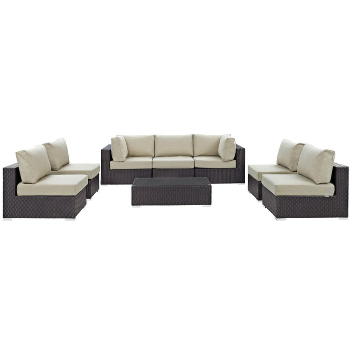 Convene 8 Piece Outdoor Patio Sectional Set