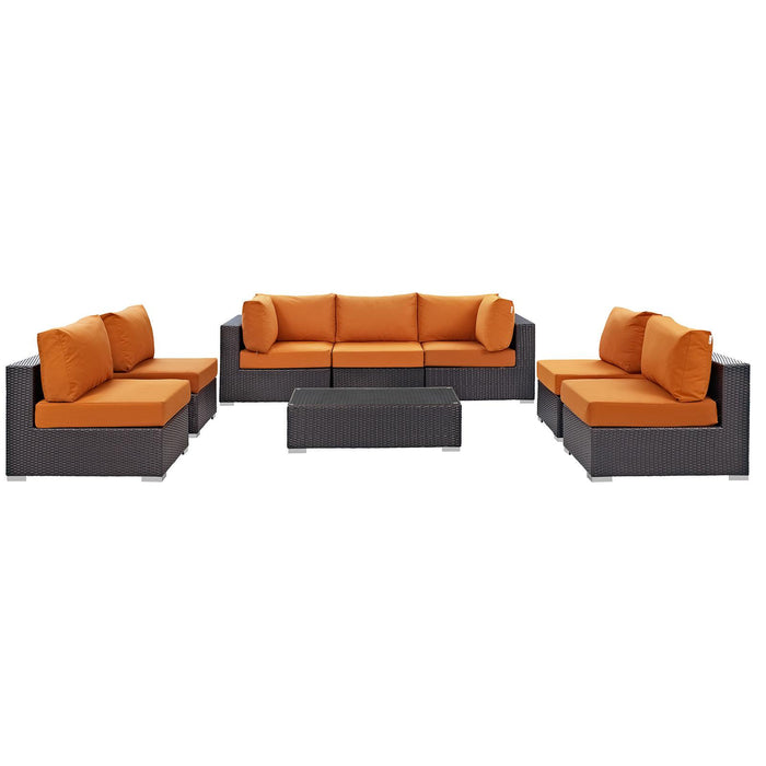 Convene 8 Piece Outdoor Patio Sectional Set