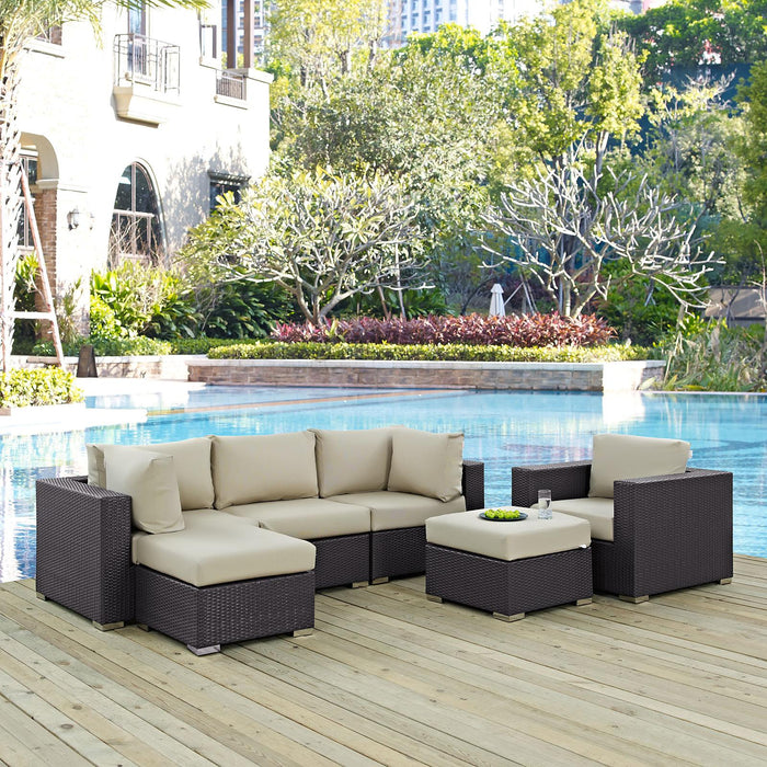 Convene 6 Piece Outdoor Patio Sectional Set