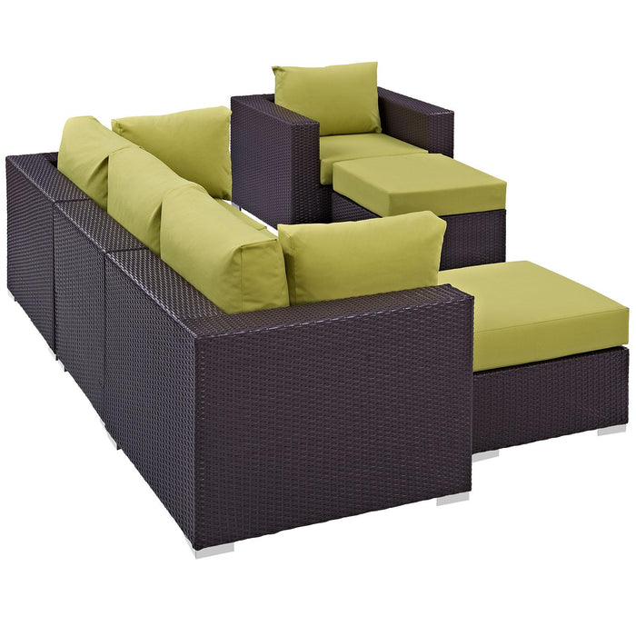 Convene 6 Piece Outdoor Patio Sectional Set