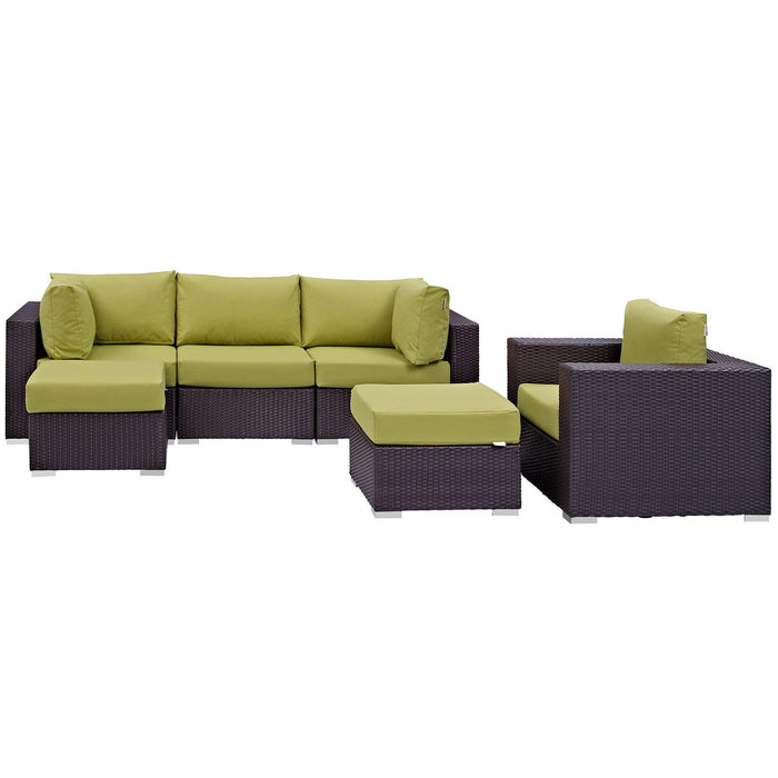 Convene 6 Piece Outdoor Patio Sectional Set