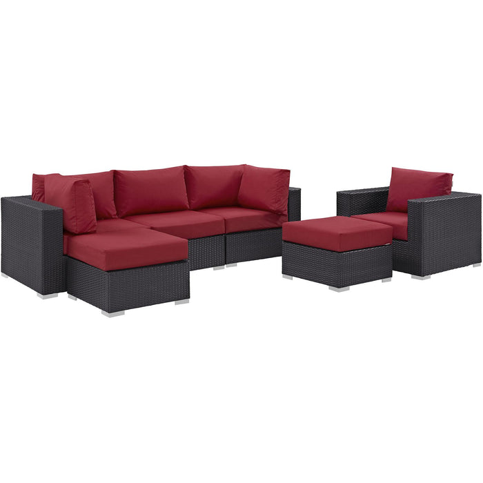 Convene 6 Piece Outdoor Patio Sectional Set