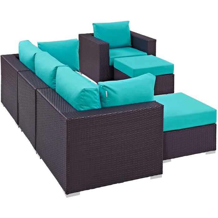 Convene 6 Piece Outdoor Patio Sectional Set