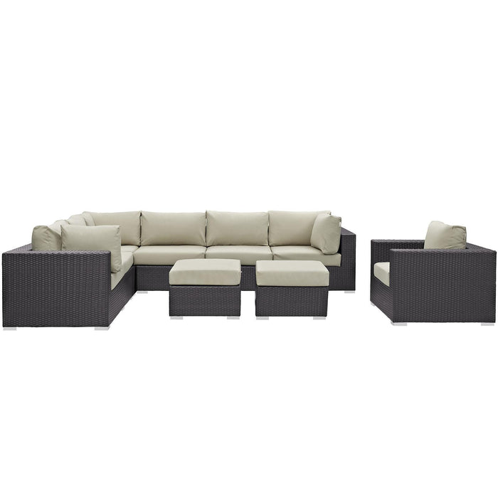 Convene 9 Piece Outdoor Patio Sectional Set image