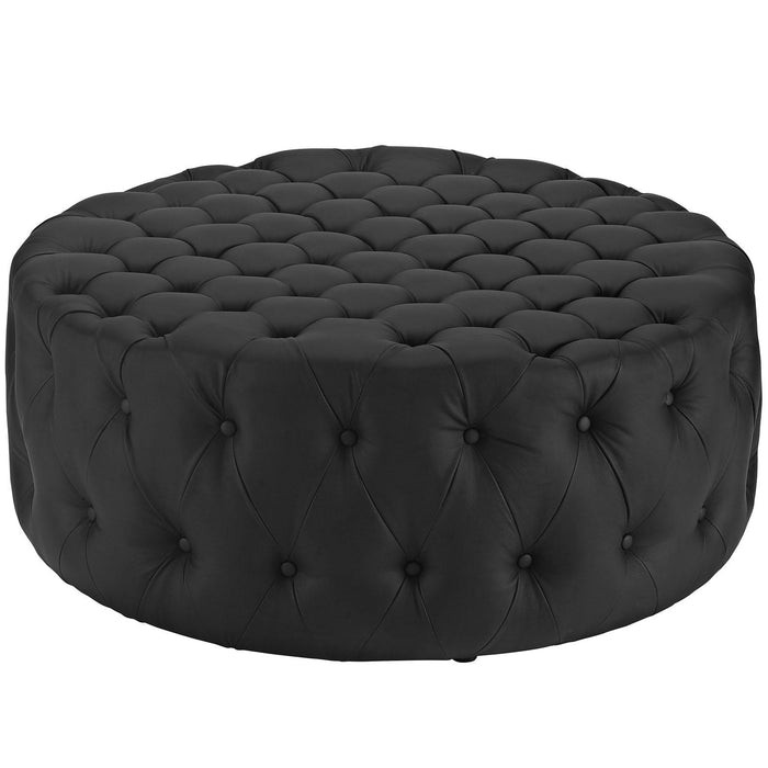 Amour Upholstered Vinyl Ottoman image