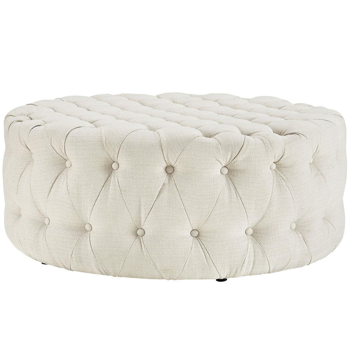 Amour Upholstered Fabric Ottoman