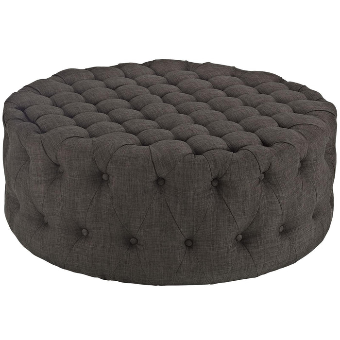 Amour Upholstered Fabric Ottoman