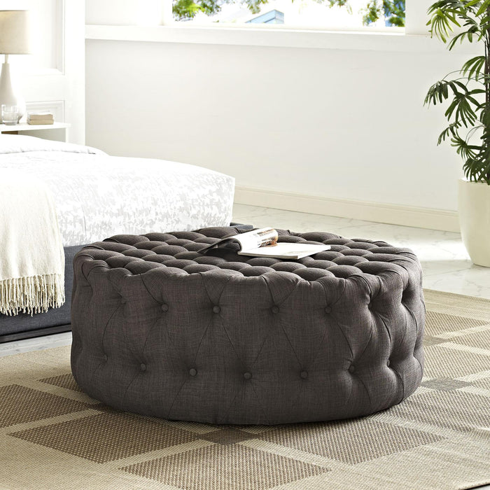 Amour Upholstered Fabric Ottoman