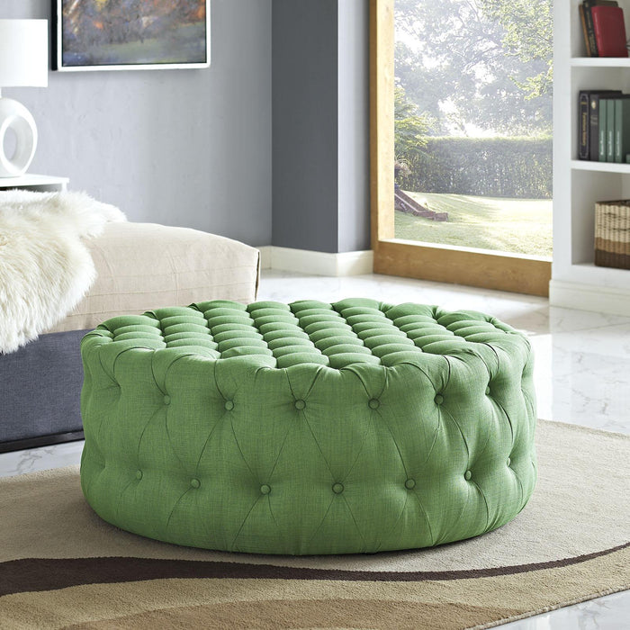 Amour Upholstered Fabric Ottoman