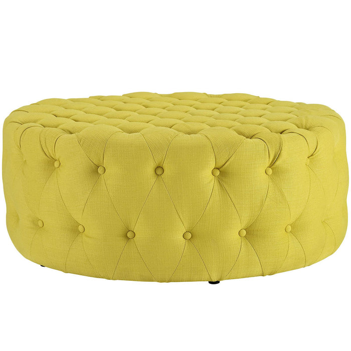 Amour Upholstered Fabric Ottoman