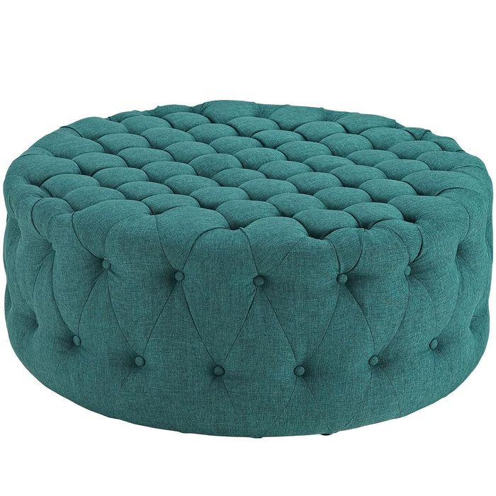 Amour Upholstered Fabric Ottoman