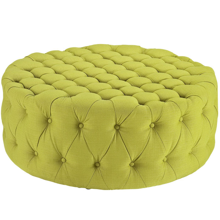 Amour Upholstered Fabric Ottoman