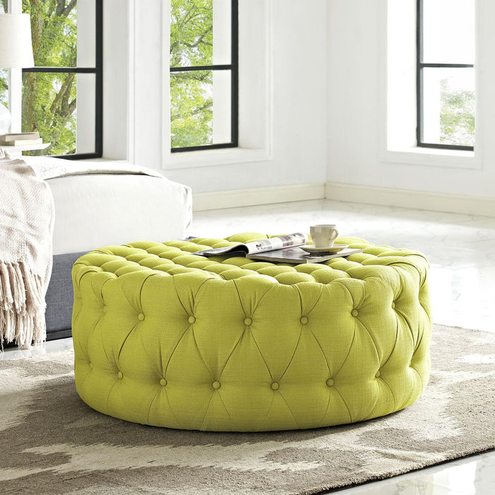 Amour Upholstered Fabric Ottoman