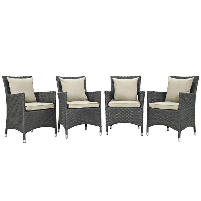 Sojourn 4 Piece Outdoor Patio Sunbrella� Dining Set image