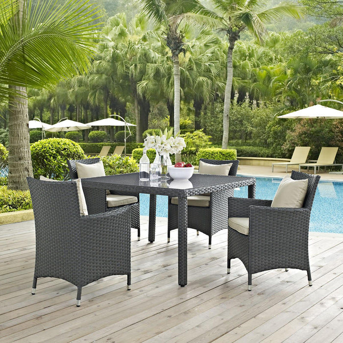 Sojourn 4 Piece Outdoor Patio Sunbrella� Dining Set