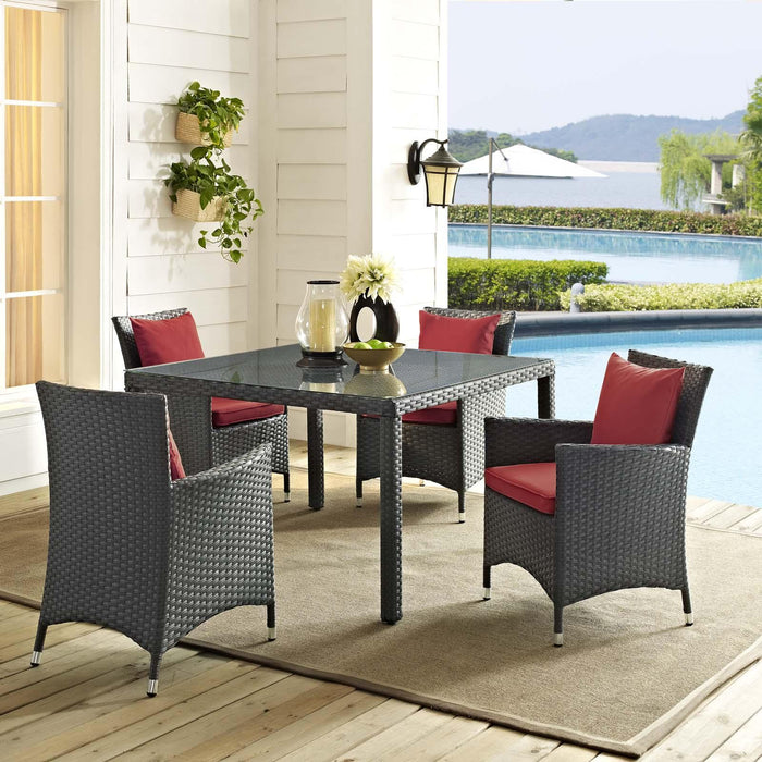 Sojourn 4 Piece Outdoor Patio Sunbrella� Dining Set