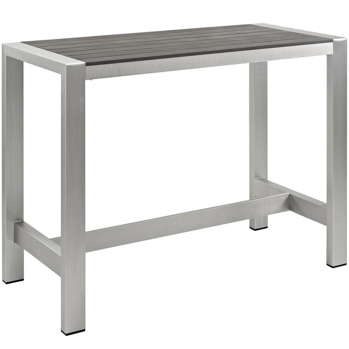 Shore Outdoor Patio Aluminum Rectangle Bar Table image