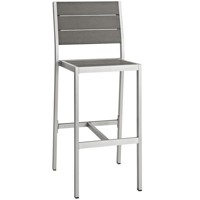 Shore Outdoor Patio Aluminum Armless Bar Stool image