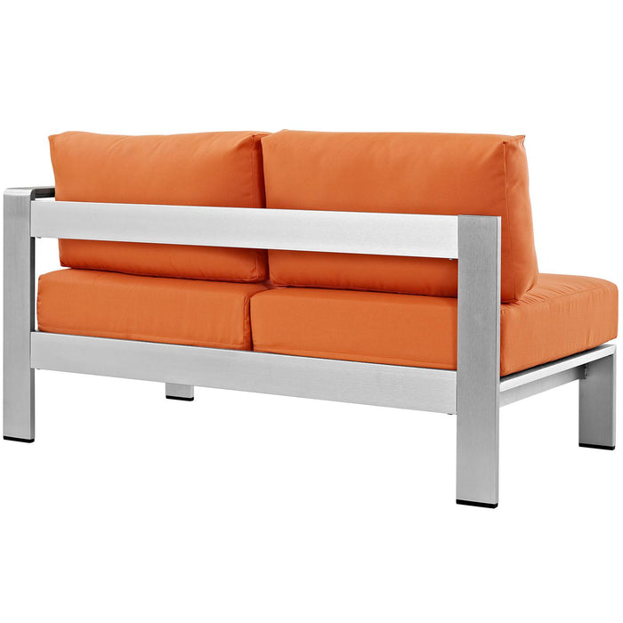 Shore Right-Arm Corner Sectional Outdoor Patio Aluminum Loveseat