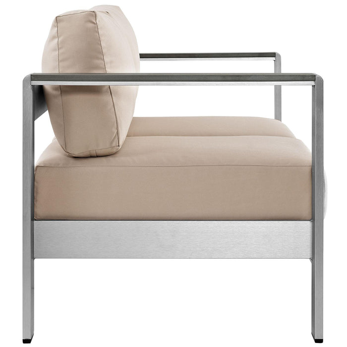 Shore Outdoor Patio Aluminum Loveseat