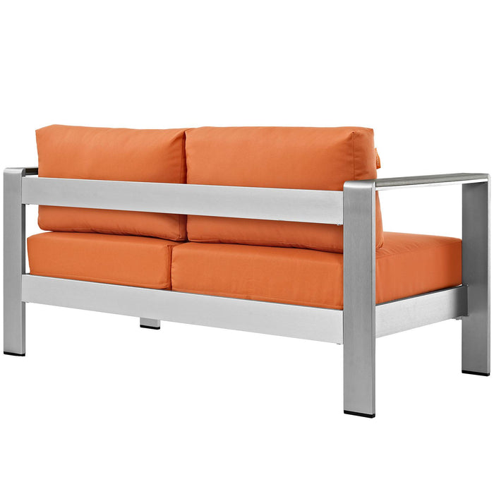 Shore Outdoor Patio Aluminum Loveseat