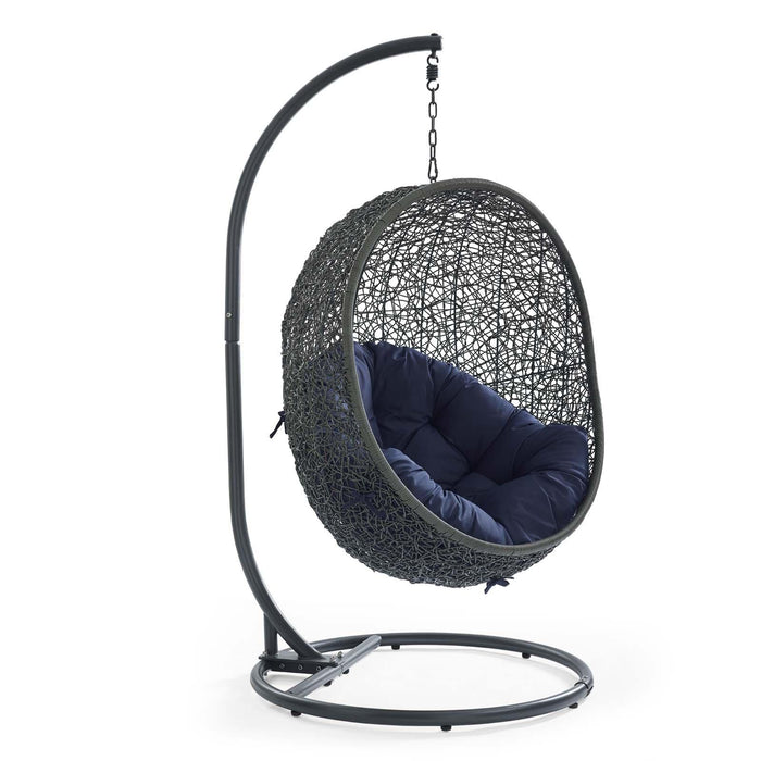 Hide Outdoor Patio Swing Chair With Stand