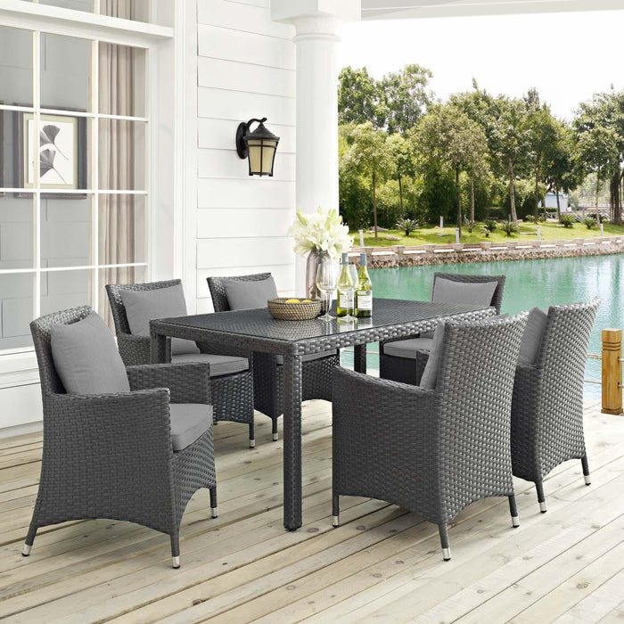 Sojourn 7 Piece Outdoor Patio Sunbrella� Dining Set