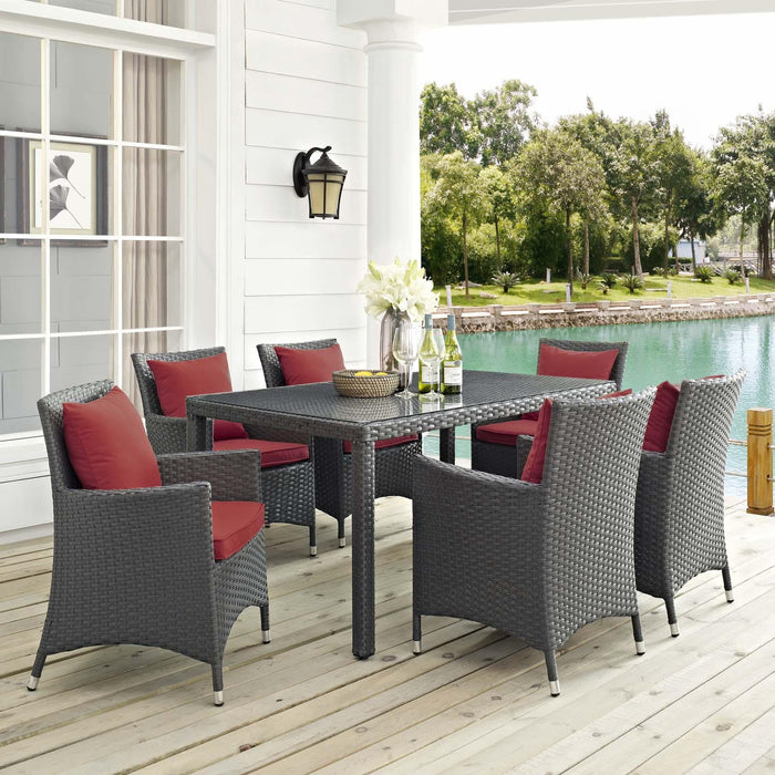 Sojourn 7 Piece Outdoor Patio Sunbrella� Dining Set