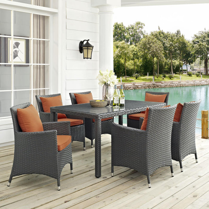 Sojourn 7 Piece Outdoor Patio Sunbrella� Dining Set