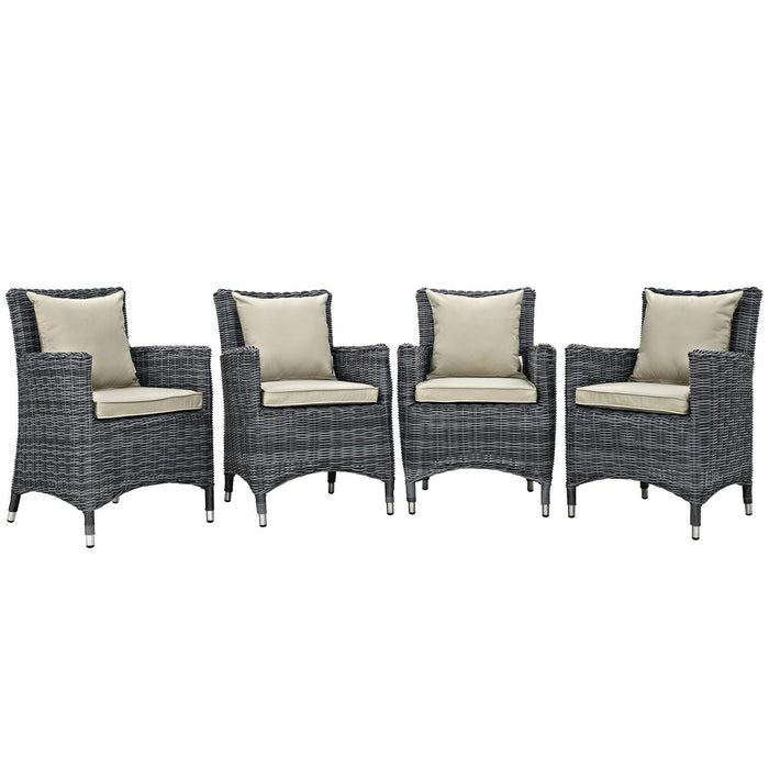 Summon 4 Piece Outdoor Patio Sunbrella� Dining Set image