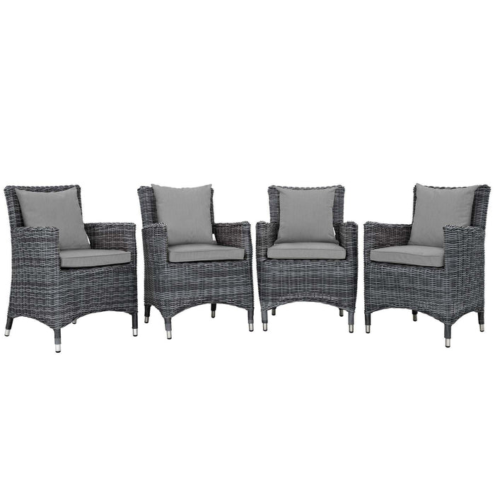 Summon 4 Piece Outdoor Patio Sunbrella� Dining Set