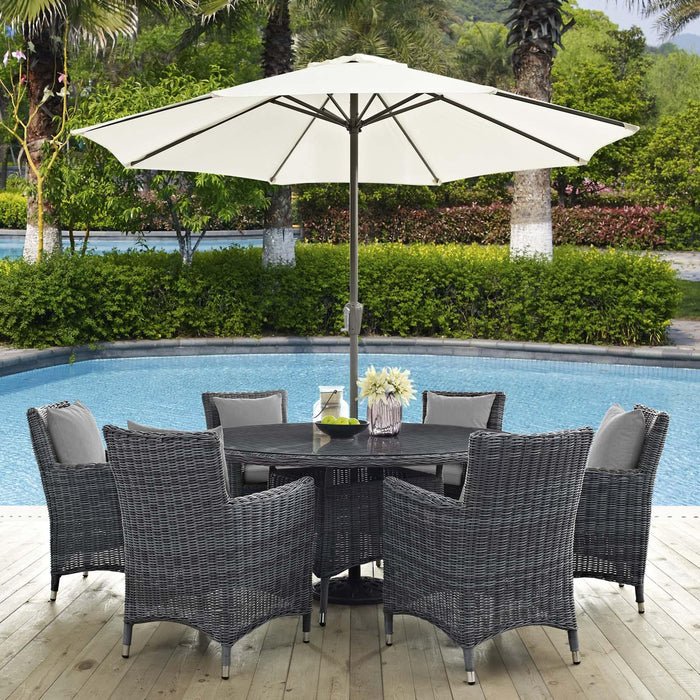 Summon 8 Piece Outdoor Patio Sunbrella� Dining Set