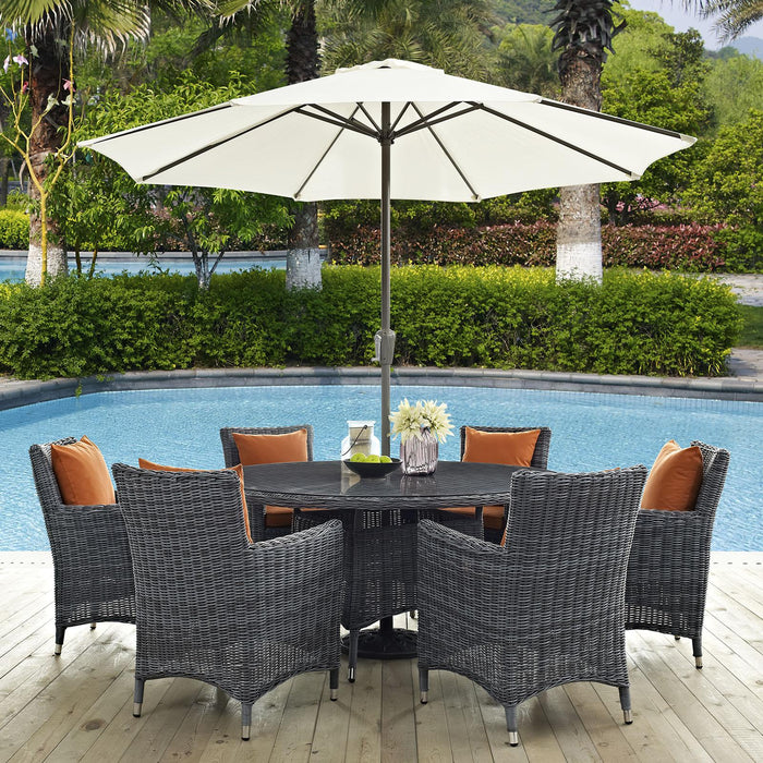 Summon 8 Piece Outdoor Patio Sunbrella� Dining Set