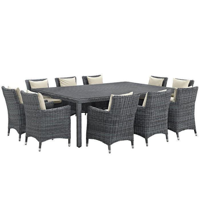 Summon 11 Piece Outdoor Patio Sunbrella� Dining Set image